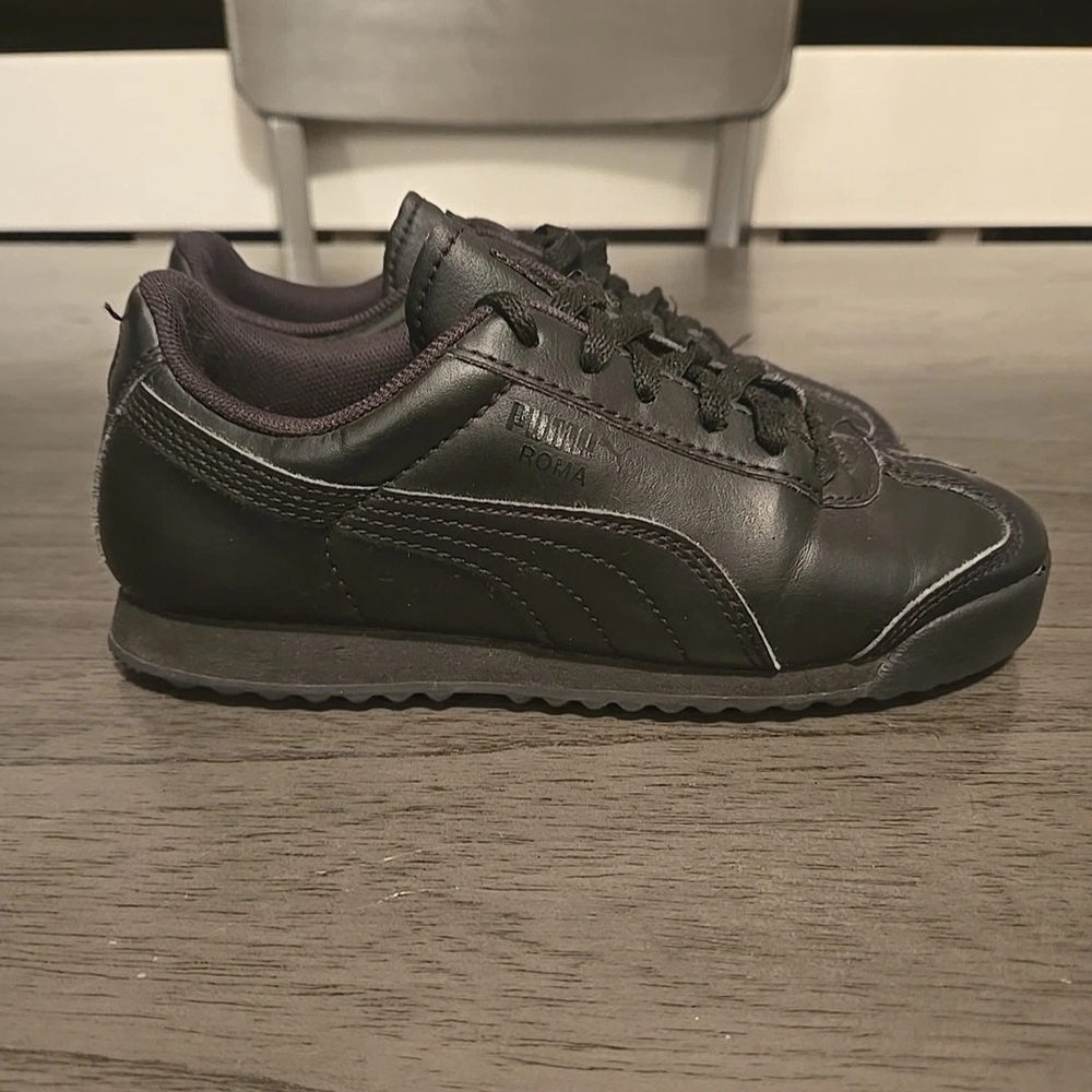 PUMA Black Leather Sneakers